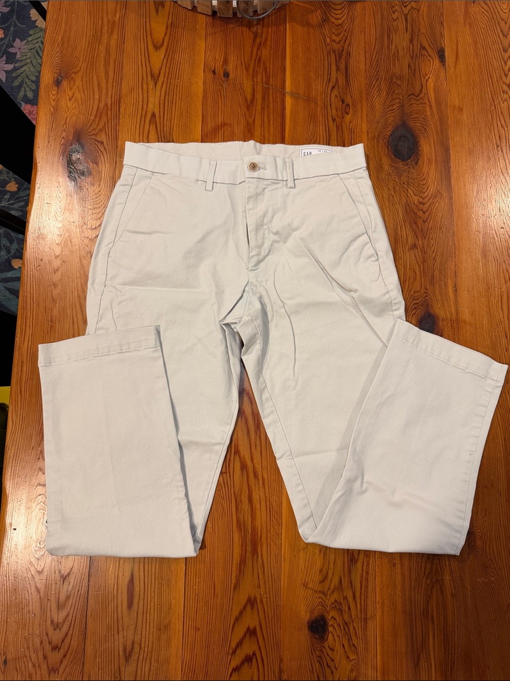 GAP Men's Light Cream Chino Pants